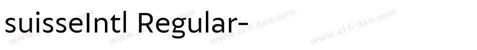 suisseIntl Regular字体转换